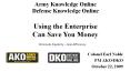 Army Knowledge Online Defense Knowledge Online Using th