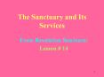 The Sanctuary and Its Services From Revelation Seminar