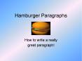 Hamburger Paragraphs How to write a really great paragraph