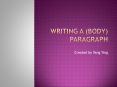 Paragraph power: communicating ideas through paragraphs