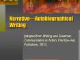 Narrative Autobiographical Writing [adapted from Writing an