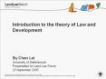 Introduction to the theory of Law and Development By Che