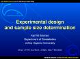 Experimental design and sample size determination Karl 