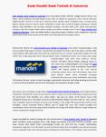 Bank Mandiri Bank Terbaik di Indonesia