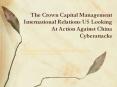 The Crown Capital Management International Relations US Looking At Action Against China Cyberattacks