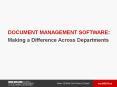 Document Management Software:  Making a Difference Across Departments