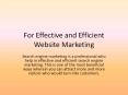 For Effective and Efficient Website Marketing