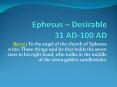 The Seven Churches of Revelation pt. one Revelation 2:1-5