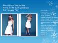 Asombroso Vestido De Novia Corto Con Strapless Sin Mangas Flor
