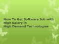 How To Get Software Job with High Salary