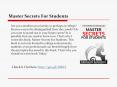 Master Secrets For Students