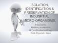 isolation and identification of industrially important microbes