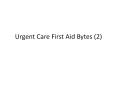First aid bytes 2