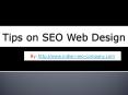 Beneficial tips on Seo Web Design