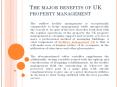 The major benefits of UK property management
