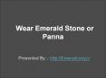 How to wear Emerald Panna gemstone