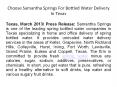 Choose Samantha Springs For Bottled Water Delivery In Texas