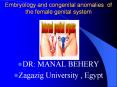 Embryology and congenital anomalies of female genital systemfor undergraduate