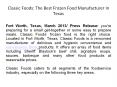 Classic Foods: The Best Frozen Food Manufacturer In Texas