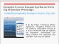 Perception System’s Business App Ranked 2nd in Top 10 Business iPhone Apps