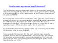 How to create a password for pdf document