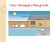 Solar Heating For Diving Pools