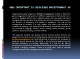 How important is building maintenance UK