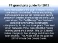 F1 grand prix guide for 2013