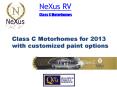 Class C Motorhomes with Customized Paint by NeXus RV