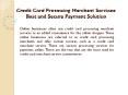 credit card processing merchant services