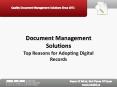 Document Management Solutions: Top Reasons for Adopting Digital Records