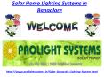 Solar Home Lighting Systems in Bangalore