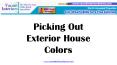 Picking out Exterior House Colors