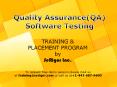 Quality Analyst Training and Placement Program