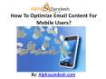 How To Optimize Email Content For Mobile Users?