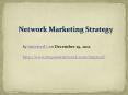 Network Marketing Strategy