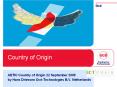 Country of Origin AETIC Country of Origin 22 September 200