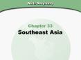 World Geography Chapter 33 Southeast Asia Historica