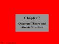 Chapter 7 Quantum Theory and Atomic Structure s orbitals 1