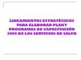 LINEAMIENTOS ESTRAT GICOS PARA ELABORAR PLAN Y PROGRAMAS D