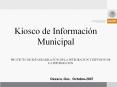Kiosco de Informaci n Municipal PROYECTO DE ESTANDARIZACI 