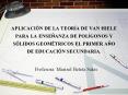 aplicaci n de la teor a de van hiele para la ense anza d