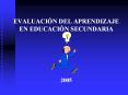 evaluaci n del aprendizaje en educaci n secundaria 2005 l