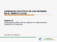 LIDERAZGO POL TICO DE LAS MUJERES EN EL  MBITO LOCAL M dul
