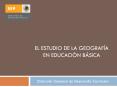 EL ESTUDIO DE LA GEOGRAF A EN EDUCACI N B SICA Direcci 