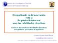 El significado de la Innovaci n y de la Propieda