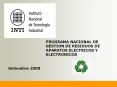 PROGRAMA NACIONAL DE GESTION DE RESIDUOS DE APARATO