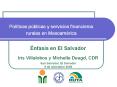 Pol ticas p blicas y servicios financieros rurales en Mesoa