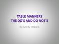 Table Manners