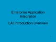 Enterprise Application Integration EAI Introduction Overvie